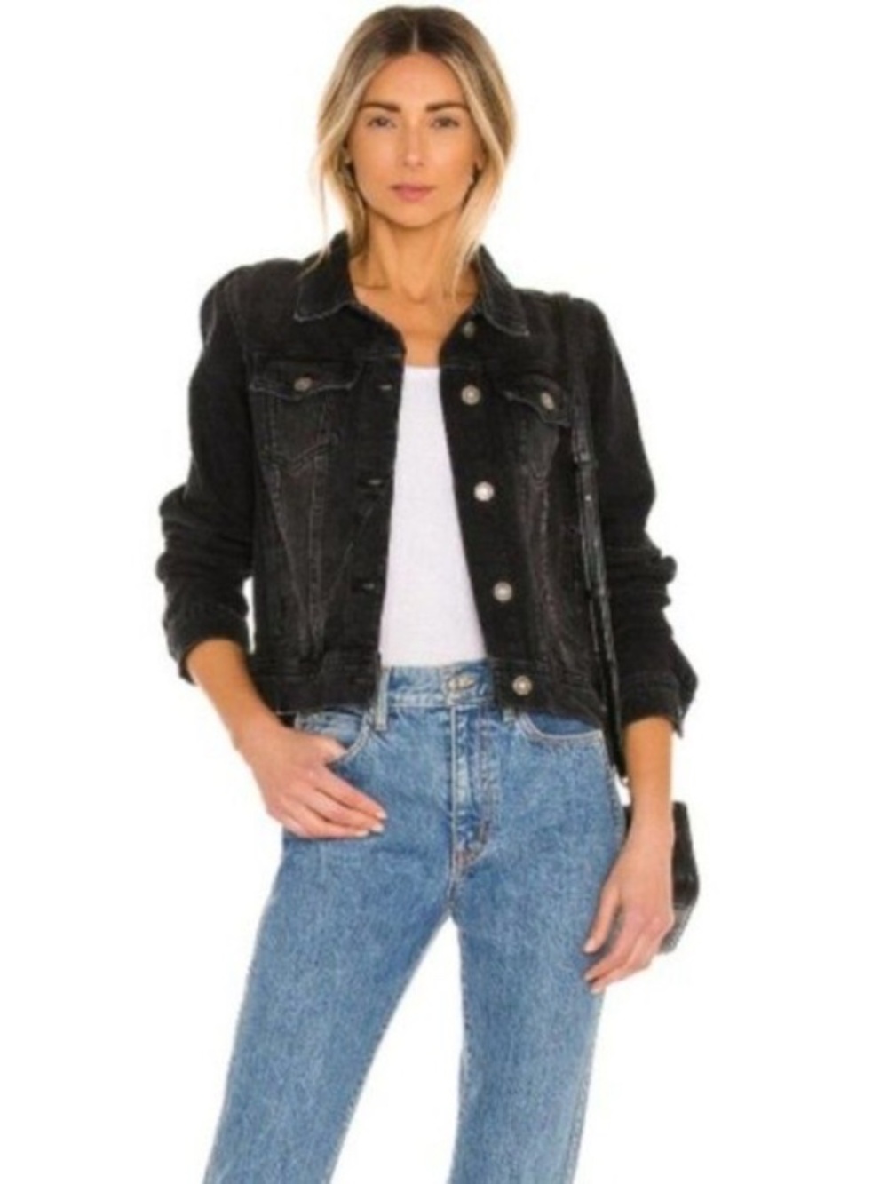 NWT Free People Black Jean Jacket